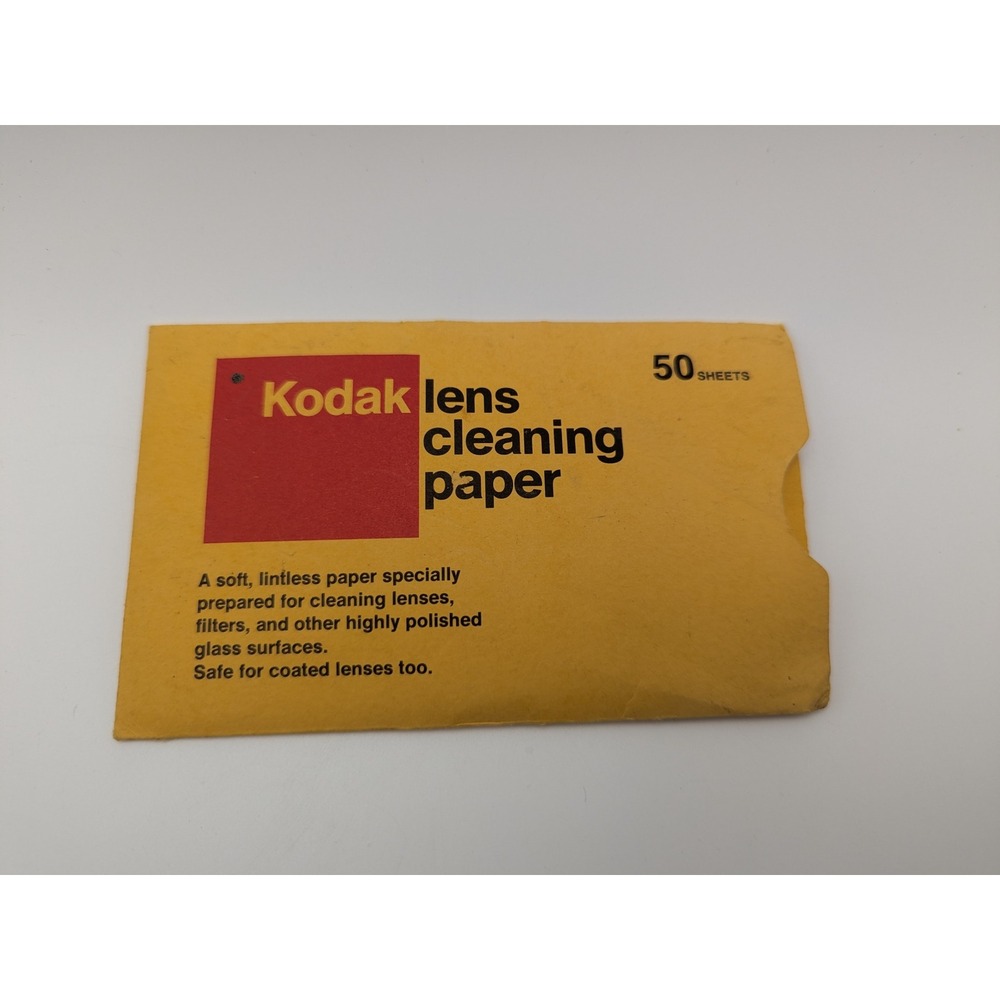 Kodak Lens Cleaning Paper Sheets Vintage Camera Optical‎ Glass Care Made in USA